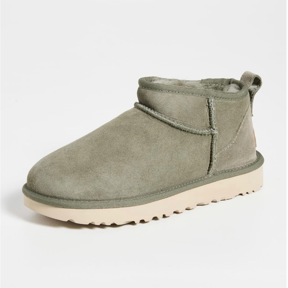 UGG womens ultra mini burnt olive green color womens size - Picture 3 of 8